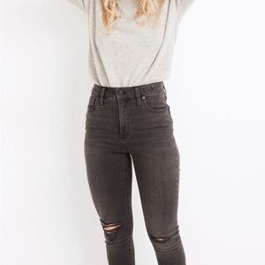 Madewell Curvy High-Rise Skinny Jeans in Black Sea Size 26